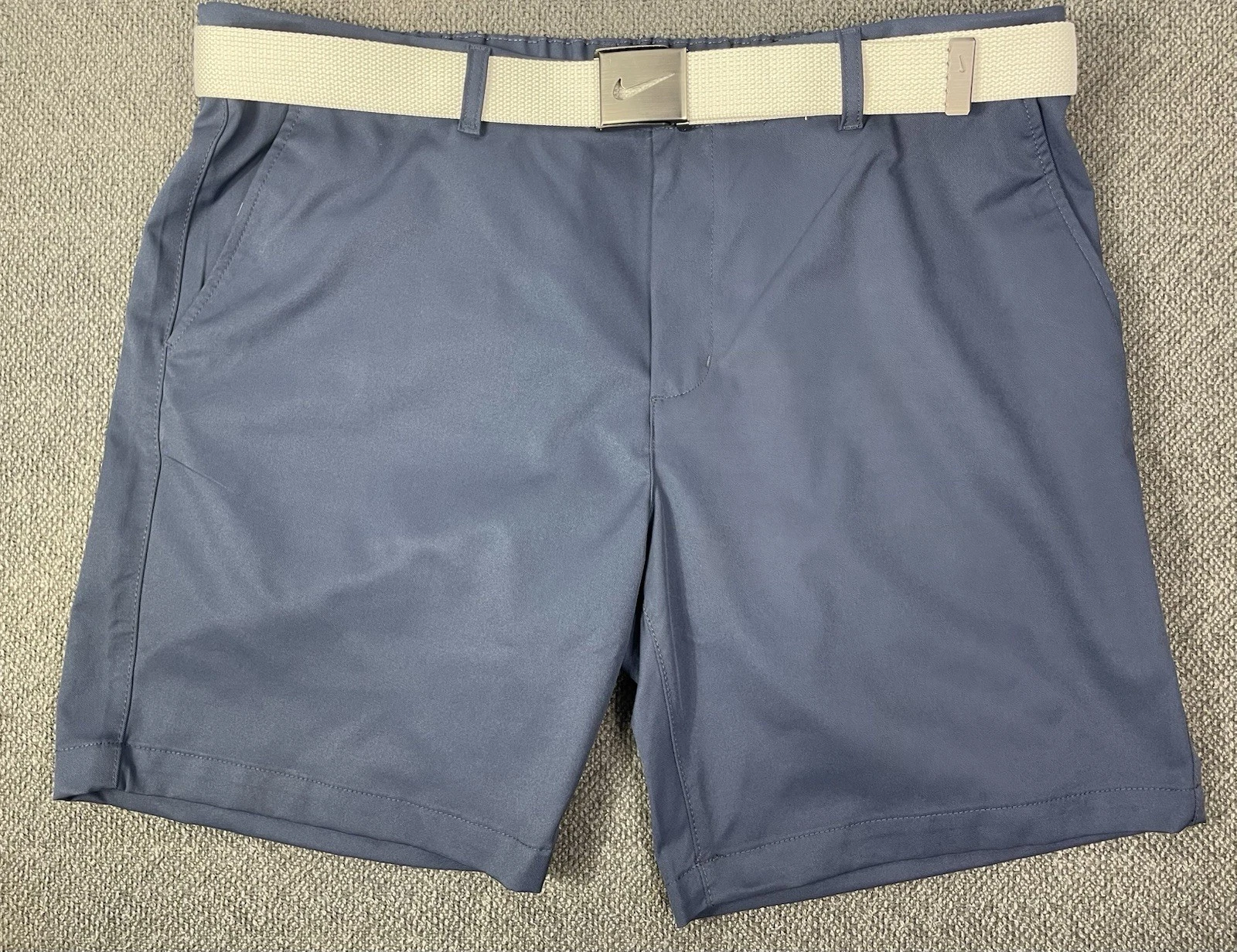 Weatherproof Men's Size 40 Blue Quick Dry Shorts with White Nike Golf Belt NWOT
