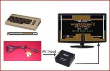 6Ft AV Cable  HDTV TV Converter Adapter for Commodore 64 C64  128 Computer NEW