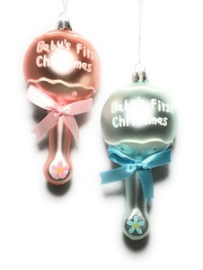 baby rattle ornament
