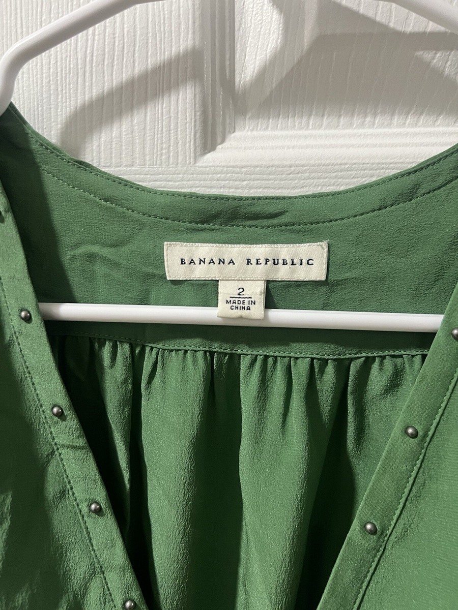 slim fit dress slacks Banana Republic Emerald Green Silk-Blend Shift Dress main image 0