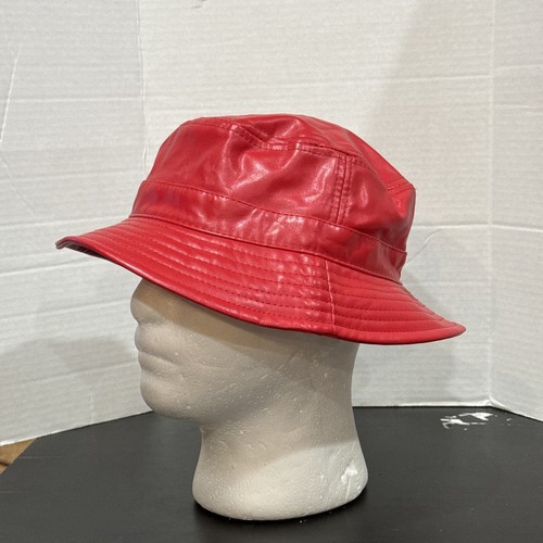 Sombrero de cubo rojo atractivo cabeza asada roja brillante asada - Imagen 2 de 11