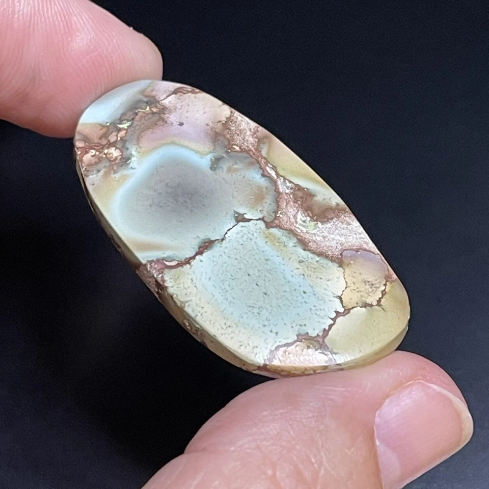 38.4ct 43x22.5x4.4mm Rare Red River Turquoise Cabochon Collector’s Stone Gem - Image 4 of 4