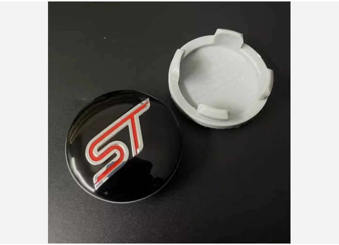 4 pcs Set of 4 Black ST 54mm Wheel Center Caps Hubcaps Rim For Ford Edge Escape