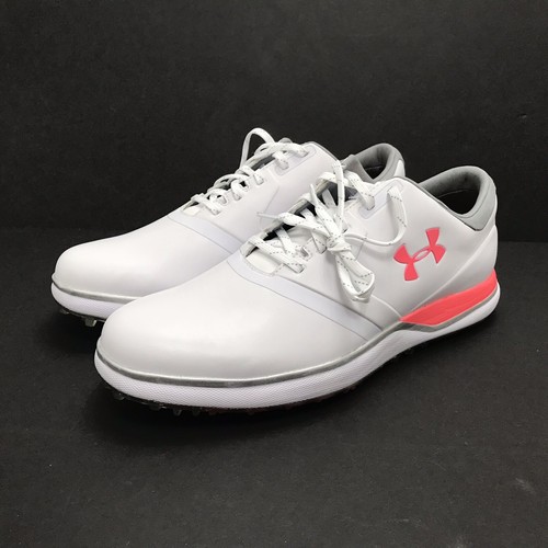 Under Armour Women's sz 10 Performance Spikeless Golf Shoe, White Pink - Picture 3 of 10