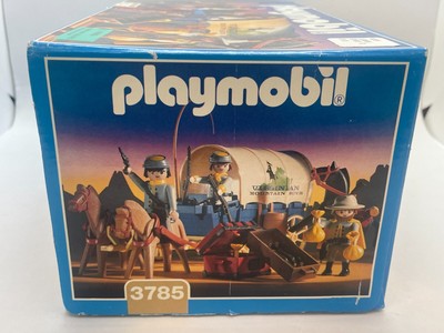 Playmobil Virginia Mountain Boys Covered Wagon Western Set 3785
