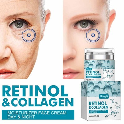 Retinol Gesichtscreme Feuchtigkeitscreme Tag & Nacht Tiefenfeuchtigkeitsspenden und U7N3