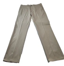 Kenneth Cole Reaction Pants Men 36x34 Stone Chinos Flat Front Pockets Casual