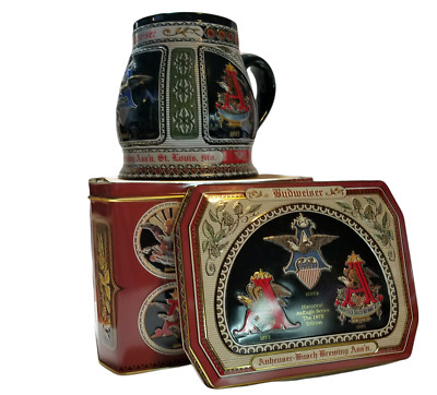  Budweiser 1992 A & Eagle Trademark I Mug Brewery Specific Stein Series CS201