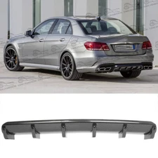 Rear Lip Bumper Diffuser Shark Fin Spoiler Kit Carbon Look For Mercedes-Benz AMG