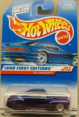 Hot Wheels 1998 First Editions  Tail Dragger Purple Diecast Car 659
