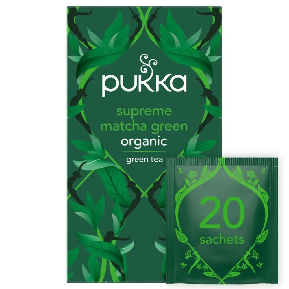 Pukka Herbs Supreme Matcha Green Tea - 20 Teabags (Pack of 4)