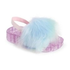 Tucker Tate Hera Faux Fur Sandals in Purple Rainbow