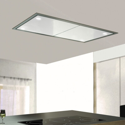 Baumann Carina 90 W Einbau Deckenhaube 90 cm Weißglas Dunstabzugshaube 1000m³/h