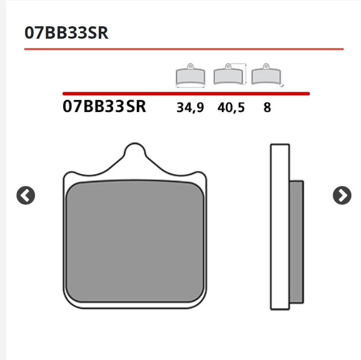 8 Front Brake Pads Brembo Sint Ducati 998 Fe 2003-2004 Foto 4 de 4