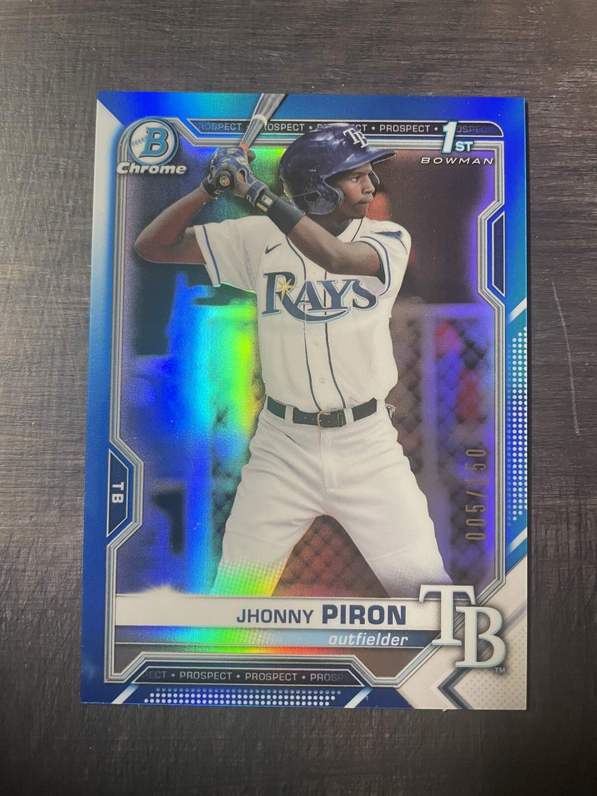 2021 Bowman Chrome Prospects Blue Refractor /150 Jhonny Piron #BCP-239