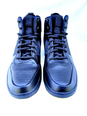 Nike Ebernon Mid Mens Size 8.5 Shoes Black Sneakers AQ8754-001 High Tops