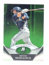 KEVIN MAILLOUX MARINERS RC 2011 BOWMAN PLATINUM #BPP59 - GREEN REFRACTOR #d/599