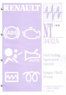 RENAULT CLIO Mk2 KANGOO Mk1 2000 SAGEM PETROL INJECTION FAULT DIAGNOSIS MANUAL