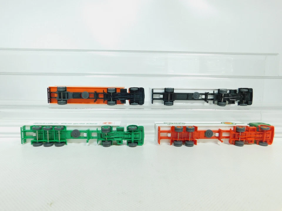 4x wiking H0 1:87 Autoarticolato MB: Latte Sud +Staff + Porta + Schwab, Mint # - Immagine 3 di 4