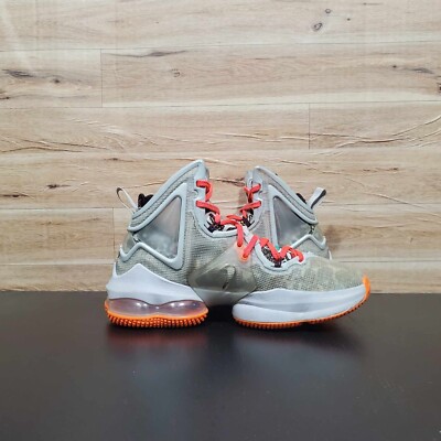 Nike LeBron 19 Fast Food Gray Orange Shoes Kids Youth Size 5 | eBay