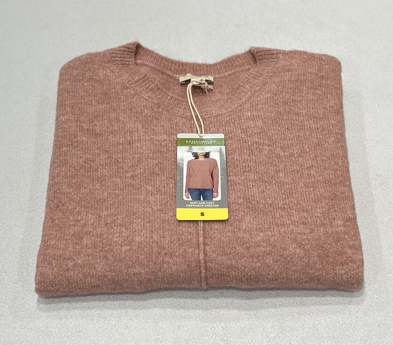 Legendary Outfitters Women's Soft and Cozy Crewneck Sweater, Heather Rose, S