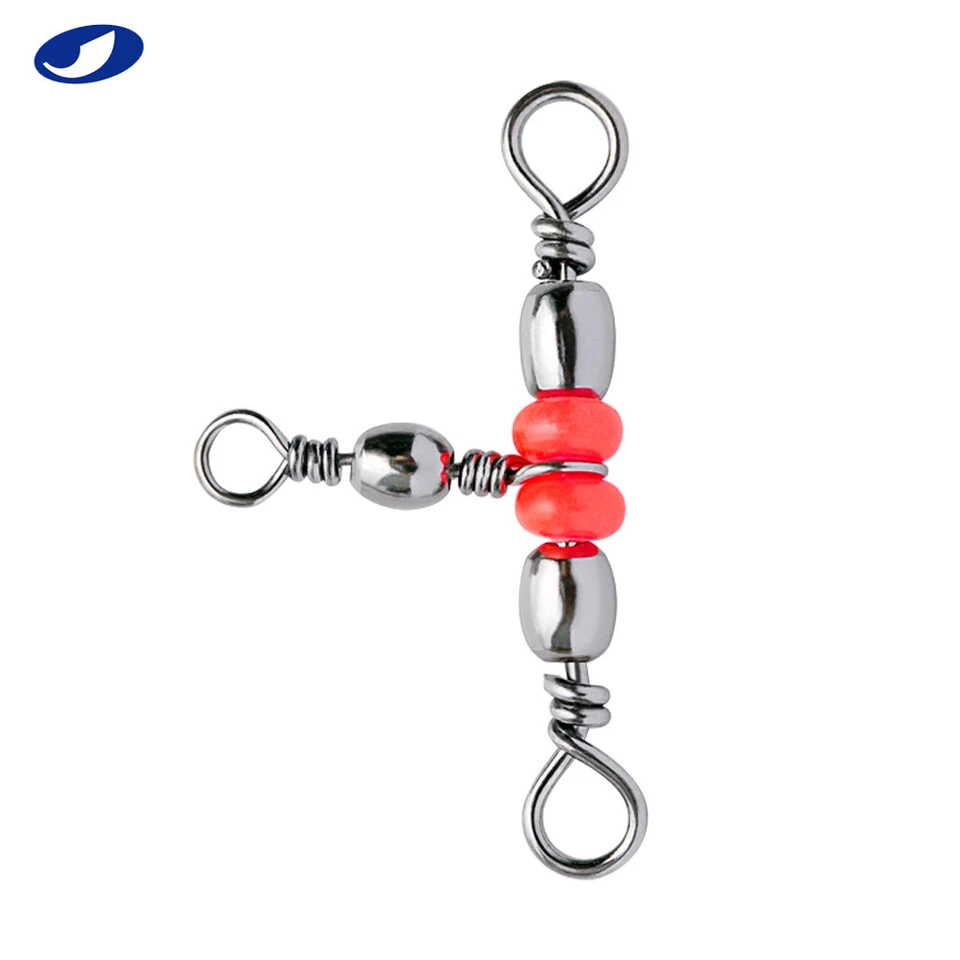 OCEAN CAT Red Brass Three Way Swivel Connector T-Turn Tackle Saltwater Fishing - Image 3 of 4