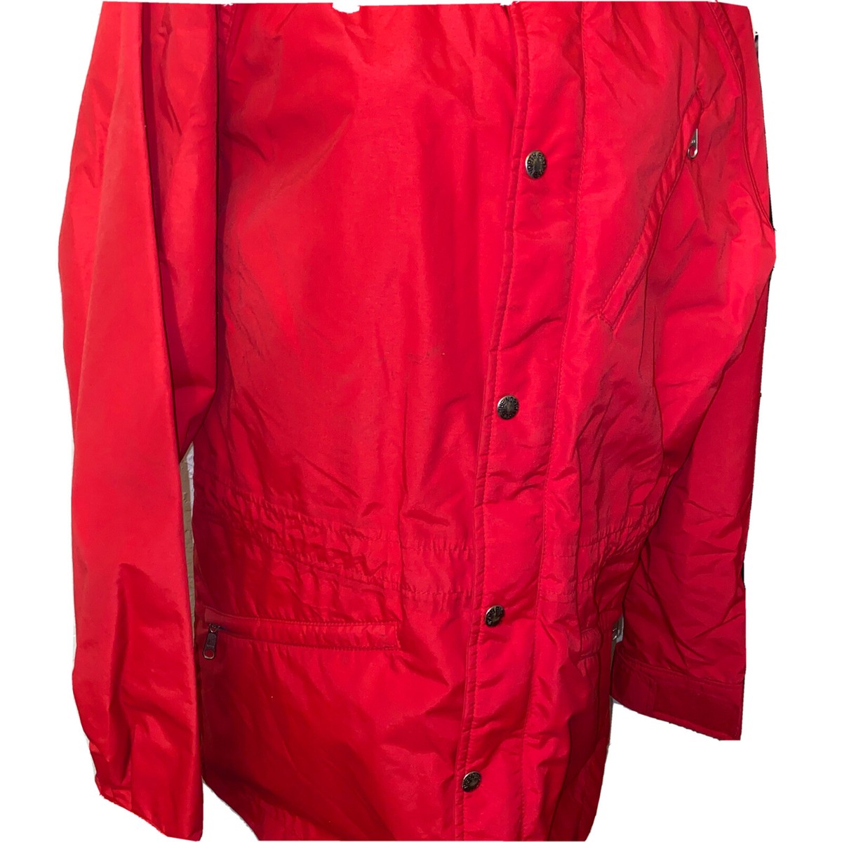 North Face Goretex Ski Men's Vintage Red Zip Jacket With Collar