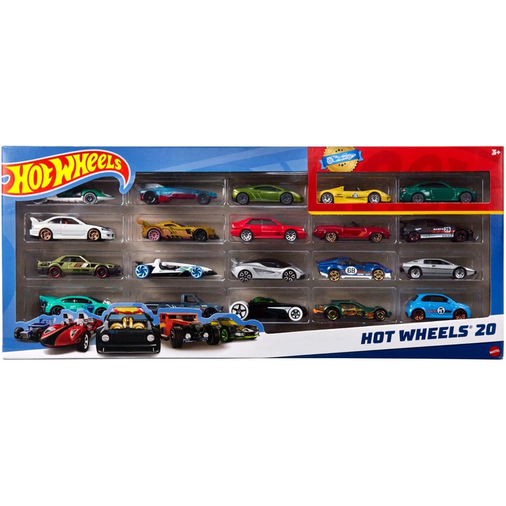 20 PCS set Hot Wheels Toy Sports & Race Cars in 1:64 Scale Collectible Vehicles