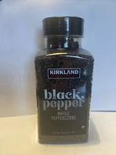 Kirkland Signature Whole Black Pepper Peppercorn 14.1 oz Free Shipping!