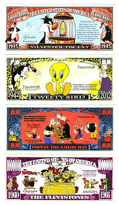 ONE MILLION DOLLAR TOONS SET MIT 4 BANKNOTEN (SET 2)