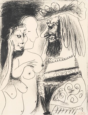 Pablo Picasso The Old King Wall Art Print Cubist Portrait Vintage Decor