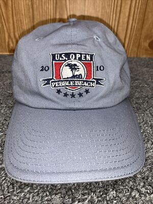 ''US OPEN USGA MEMBER'' BLUE GOLF HAT 2010 PEBBLE BEACH CAP ADJUSTABLE Four!