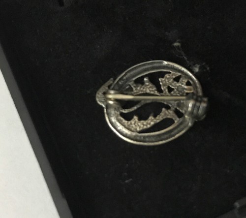 Vintage Scottish Ortak Sterling Silver Celtic Tie Lapel Pin Brooch Initial O - Picture 3 of 6