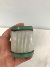 VINTAGE LADY ESQUIRE DUPLEX RED LEATHER SHOE CREAM in MILK GLASS JAR