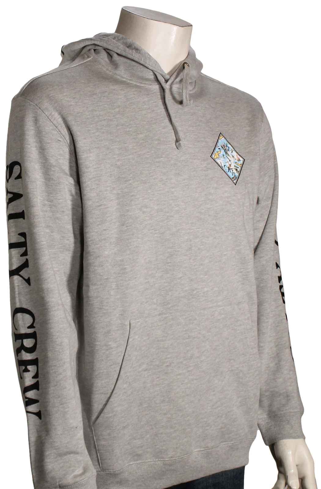 Salty Crew Tippet Tropics Fill Fleece Pullover Hoody - Grey Heather - New