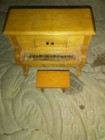 Vintage Piano Music Box With Piano Bench Wooden 5 Inches Long — photo 1
