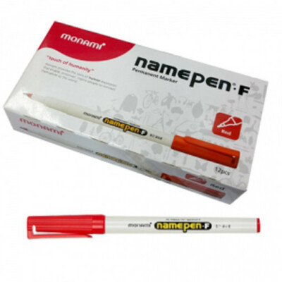 Feine Spitze Permanent Monami Marker Stift F Mittlere Spitze 1 mm Namensschil...