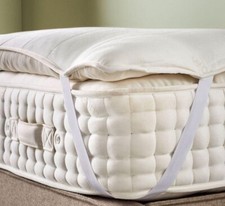 Coprimaterasso Lusso Lana Naturale Profondità 2"/3" | 3FT 4FT6 5FT | Peluche Comfort