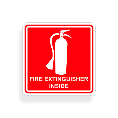 Fire Extinguisher Inside Sticker Safety Decal Boat Truck Camper RV Trailer Car