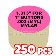 1" Tecre Mylars Clear Plastic Cover for Button Maker Badge Machine Press 250 pcs