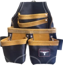 Village Leather Tool Pouch for Carpenters, Electricians, Framers, Handyman