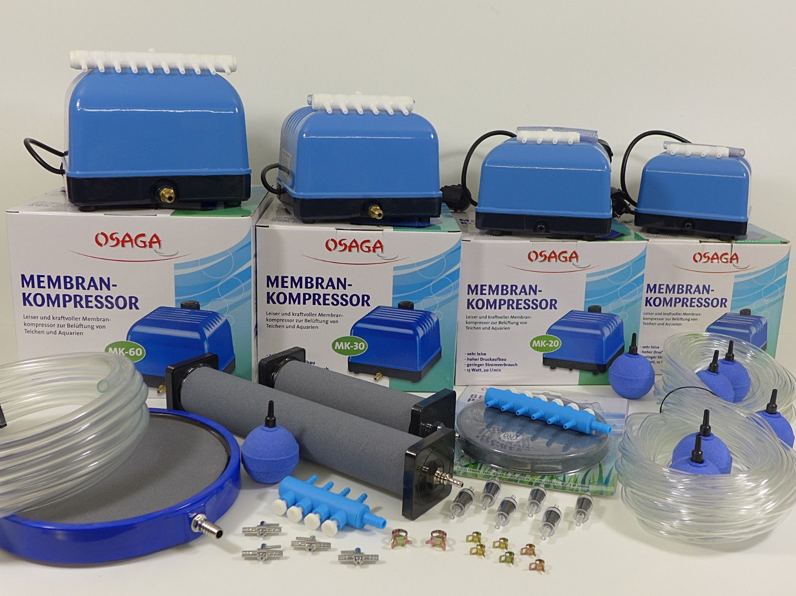 Osaga MK-10 MK-20 Sauerstoffpumpe Teich Belüfter Pumpe Ausströmer