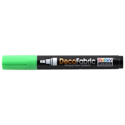 Uchida DecoFabric Opaque Paint Marker Chisel Tip-Fluorescent Green 5A00219T-1G43