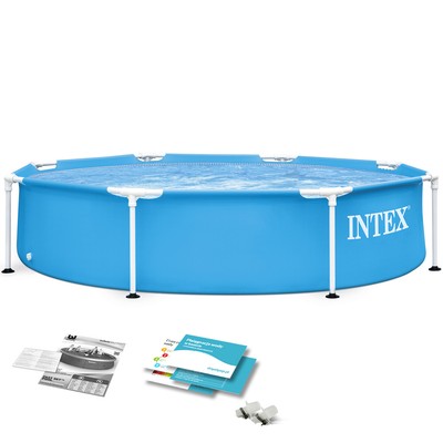 Intex Metal Frame Pool Schwimmbecken Gartenpool Swimming Pool  244 x 51 cm