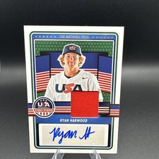 2023 USA Stars & Stripes SP RYAN HARWOOD AUTO JERSEY PATCH! Game Worn