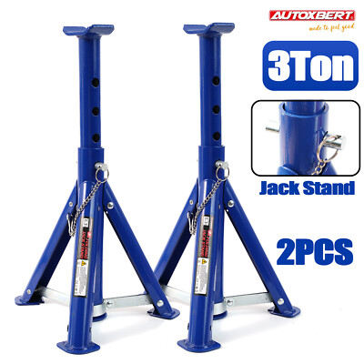 Jack Stands Car Jack Stands 3 T (6,000 lbs) Capacity Double Locking 1 Pair BLUE