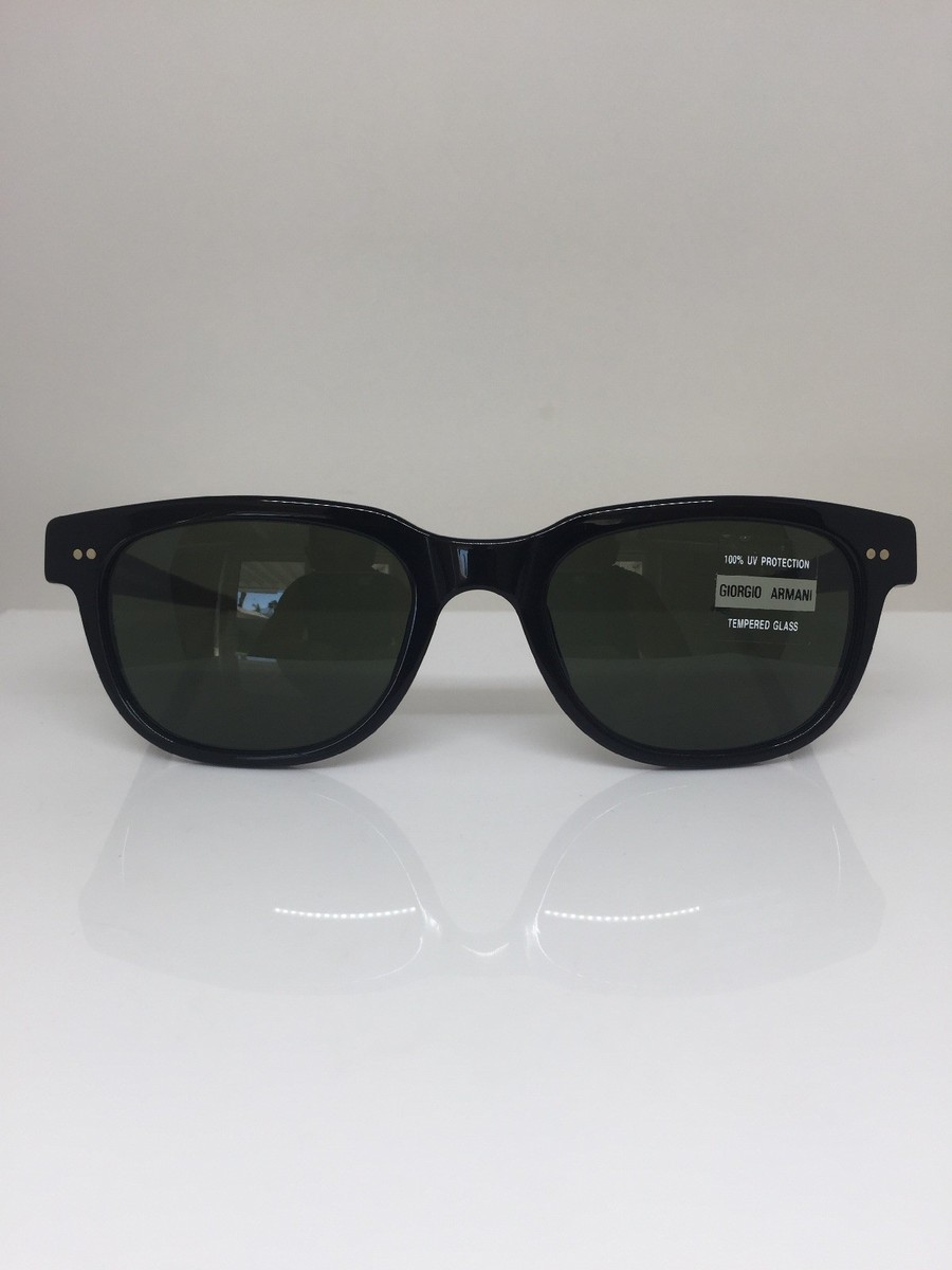 Vintage Giorgio Armani Sunglasses-Black Vintage Sunglasses Deluxe Giorgio Armani NOS Unisex Man  main image 2