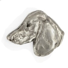 Dachshund Rauhhaar, Dackel, Teckel I  - Versilberte Hundebrosche, elegante Anste