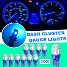 10x For Ford T10 168 194 Led Instrument Panel Cluster Dash Lights Kit Blue Bulbs