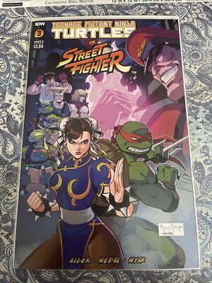 TEENAGE MUTANT NINJA TURTLES vs STREET FIGHTER #3 REILLY BROWN VARIANT chun-li